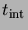 $t_{\rm int}$